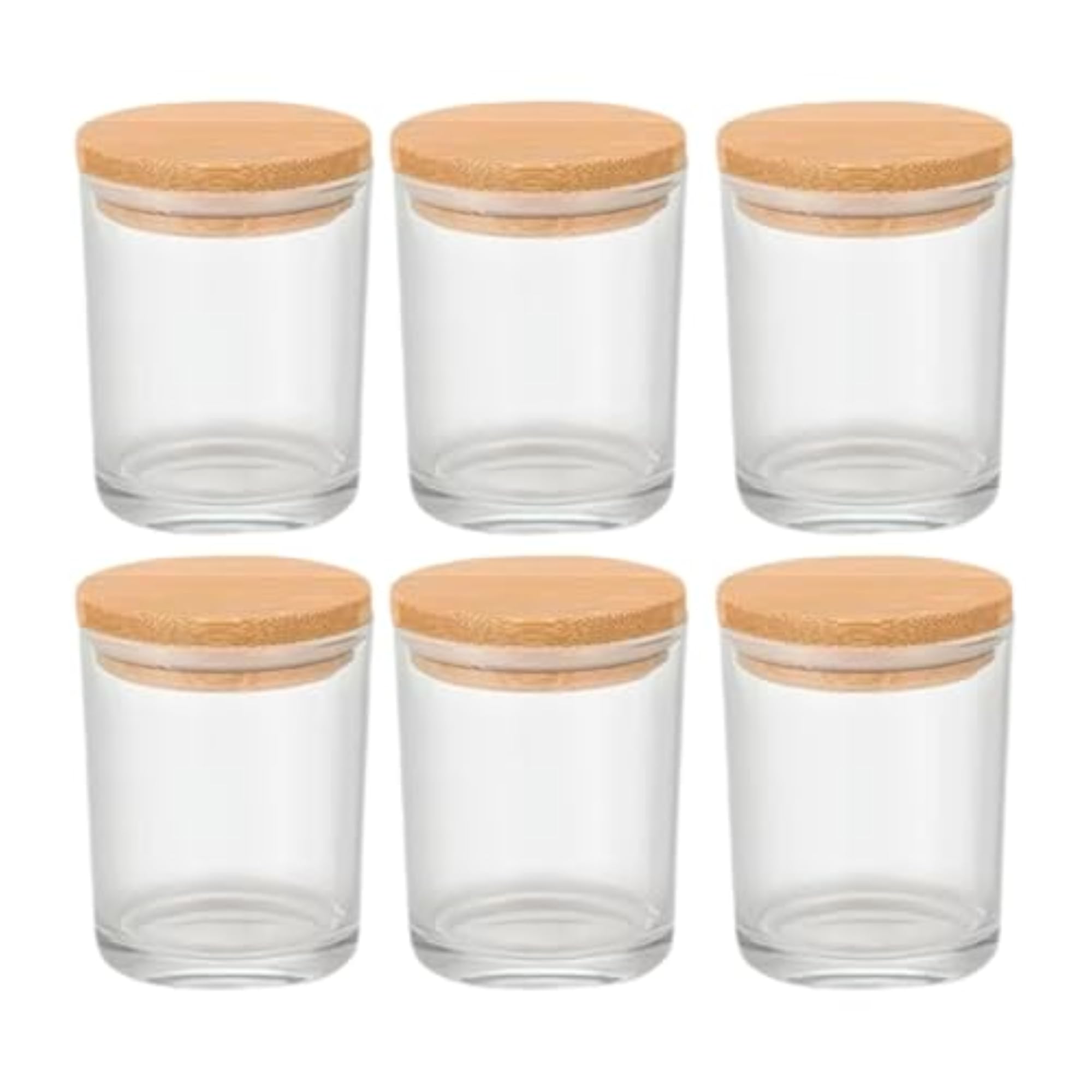 6pcs Thick Candle Jars with Lids, 7 oz Gift Set